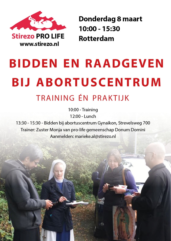 Uitnodiging: leren waken bij abortuscentrum van Rotterdam
