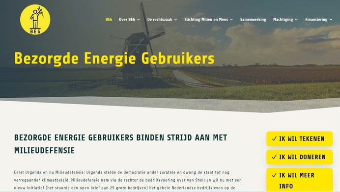 ‘Bezorgde Energie Gebruikers’ doorbreken juridische klucht van Milieudefensie
