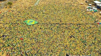 Twintig miljoen Brazilianen de straat op voor president Bolsonaro