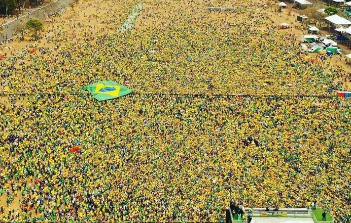Twintig miljoen Brazilianen de straat op voor president Bolsonaro