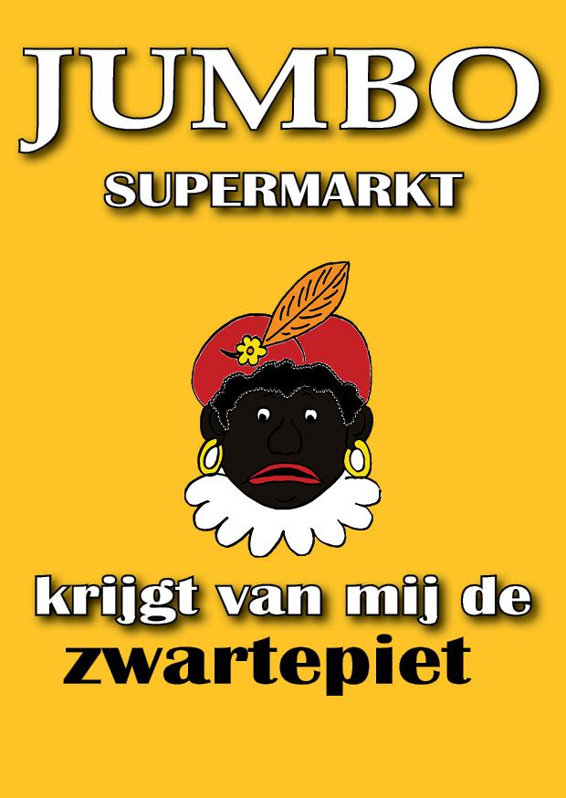 Bestel hier uw briefkaart en geef Jumbo de Zwarte Piet!