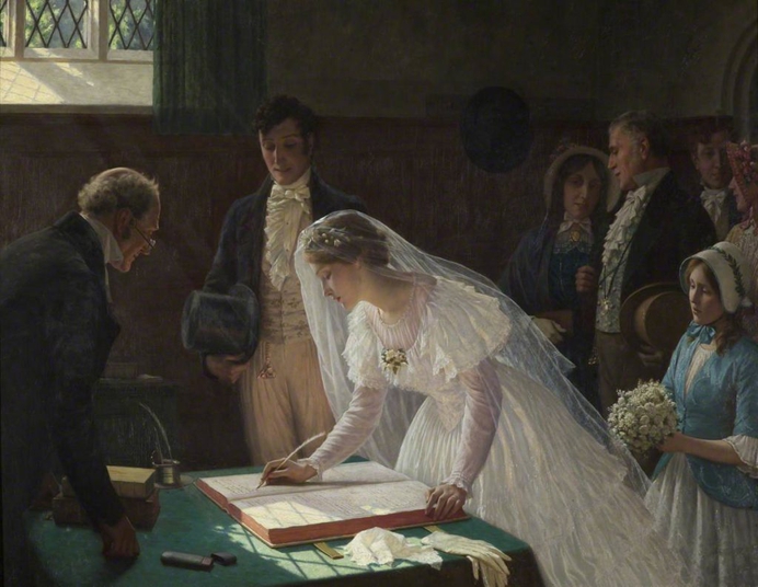 Edmund Blair Leighton The Wedding Register 1024x794