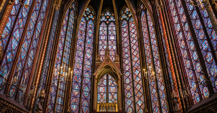 Sainte Chapelle Interior Stained Glass