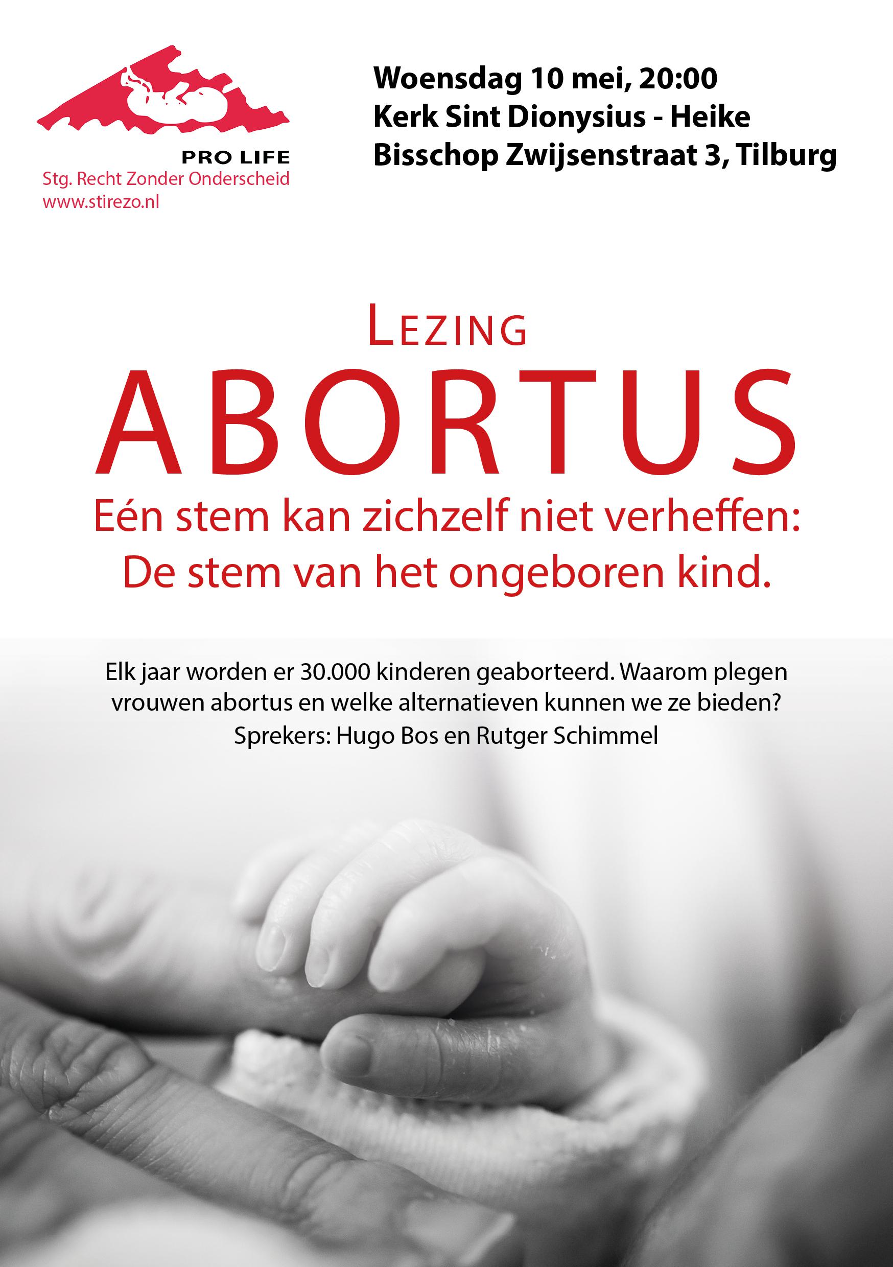 10 mei in Tilburg: Lezing over abortus en alternatieve hulp