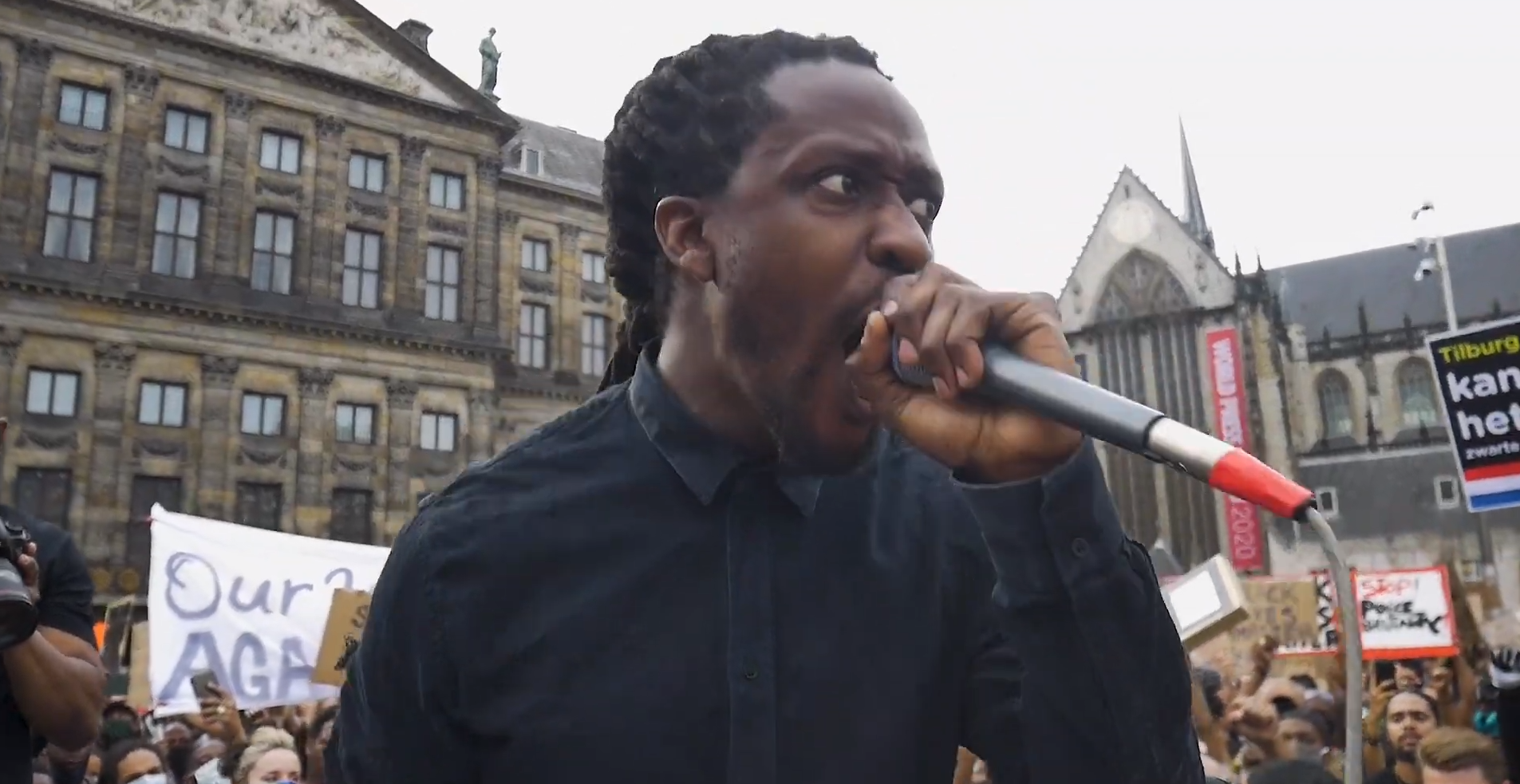 Demonstrant op de Dam: 'Ik trap Zwarte Piet op zijn gezicht'