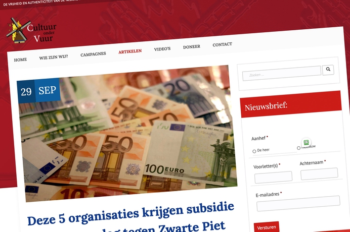 Header doneer website