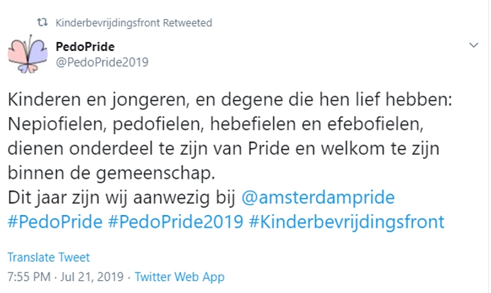 Kinderbevrijdingsfront pride amsterdam