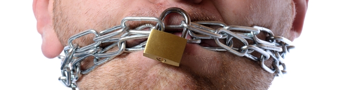 Mouth shut chain censhorship