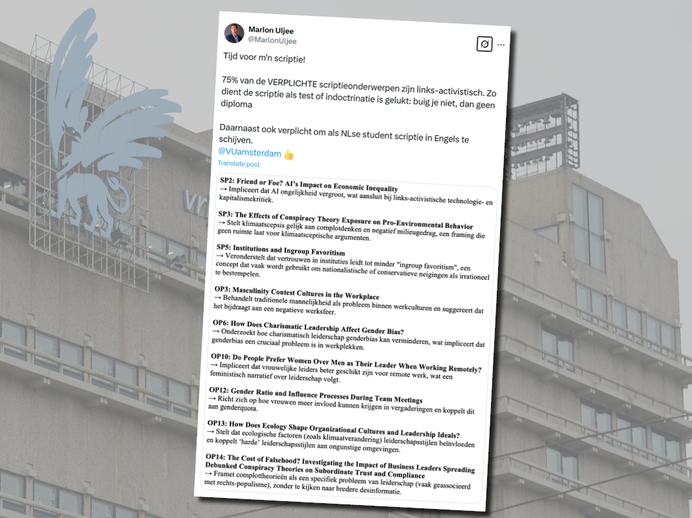 Student klaagt linkse indoctrinatie aan: afstuderen mag alleen op gender, woke en klimaat