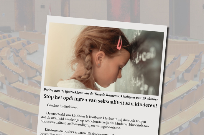Nieuwe petitie van Gezin in Gevaar doet beroep op lijsttrekkers: stop het opdringen van seksualiteit aan kinderen