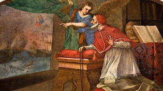 Paus Pius V, die alle tegenslag trotseerde, zijn vijanden versloeg en een heilige werd