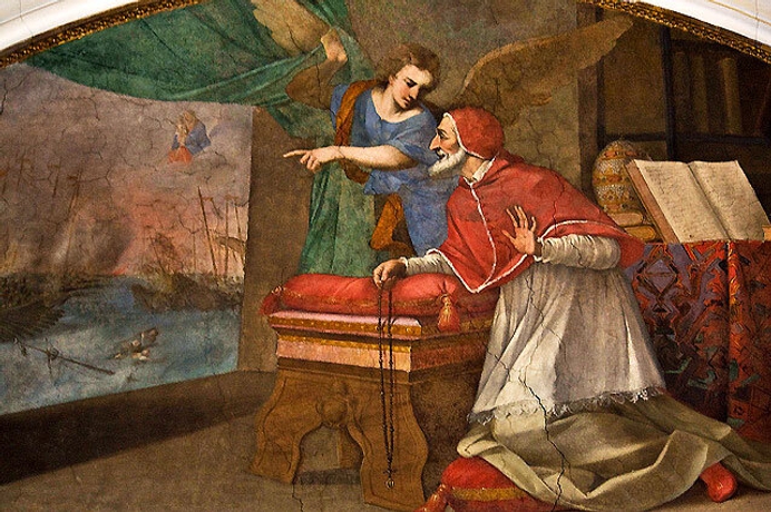 Paus Pius V, die alle tegenslag trotseerde, zijn vijanden versloeg en een heilige werd