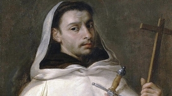 De ontmoeting tussen Sint-Angelus, Sint-Franciscus en Sint-Dominicus