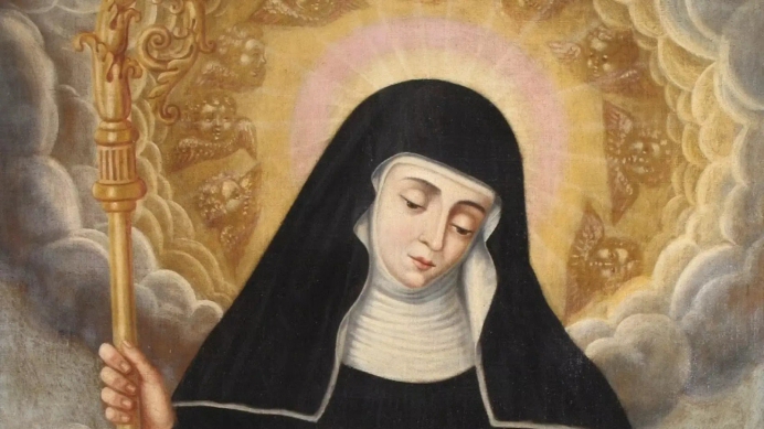 De heilige Gertrudis van Nijvel was één van de vroedvrouwen van de katholieke middeleeuwen