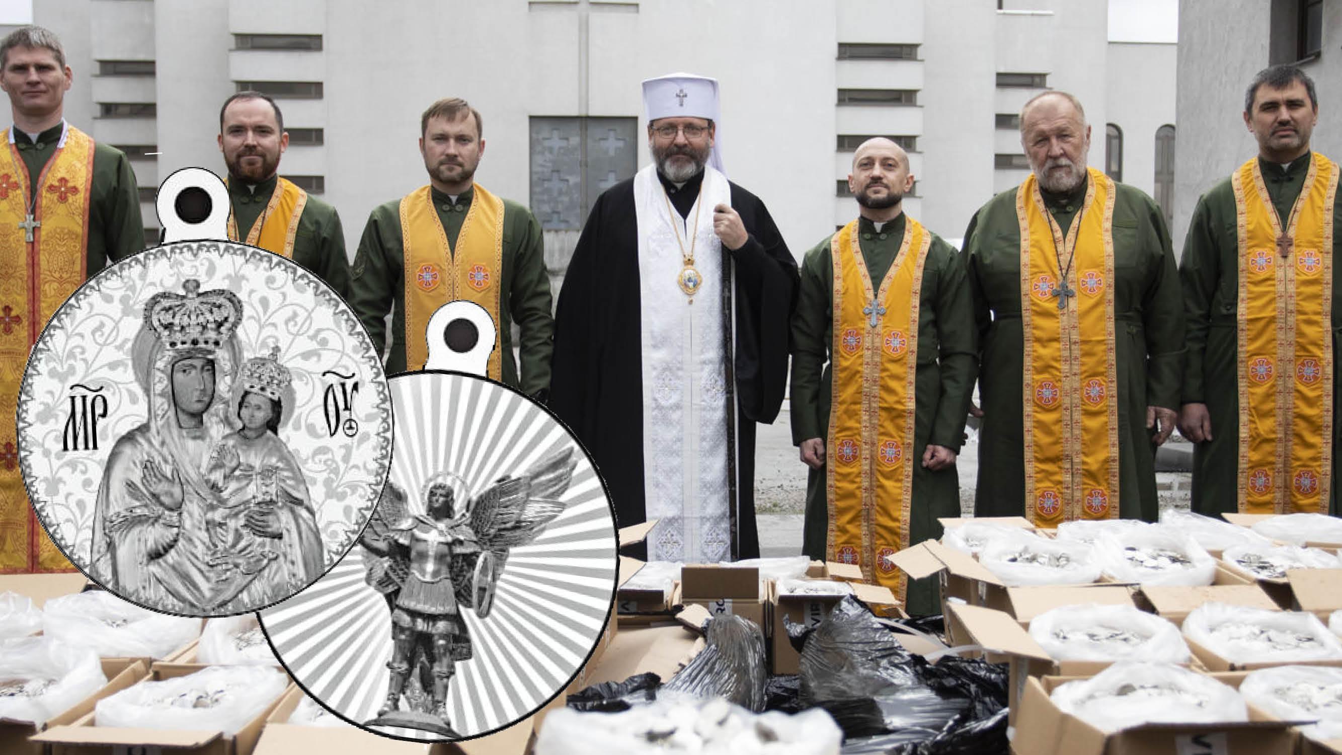 Oekraïense aartsbisschop zegent 1 miljoen medailles voor soldaten en burgers