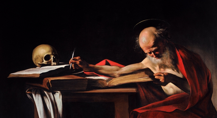 Zonder vrees behandelde Sint-Hiëronymus de gewonde poot van de brullende leeuw