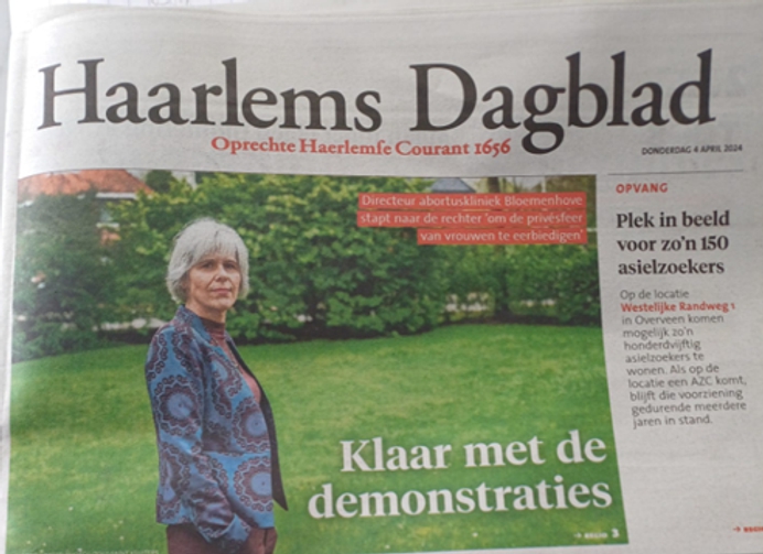 Abortorium Bloemenhove overweegt juridische stappen tegen wakers