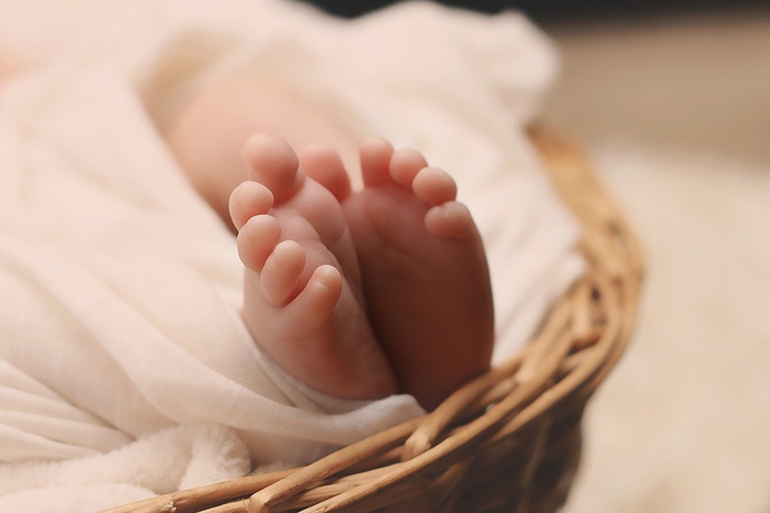 Baby feet newborn