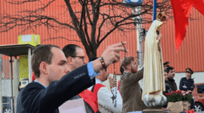 Protest against blasphemous music spectacle in Vienna, Austria