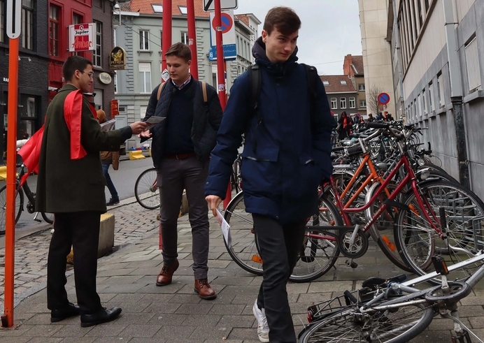 Followed by antifas in the streets of Ghent